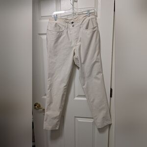 Lululemon ABC Pants Men’s Size 32 Stretch Stone Khaki White Skinny Utilitech